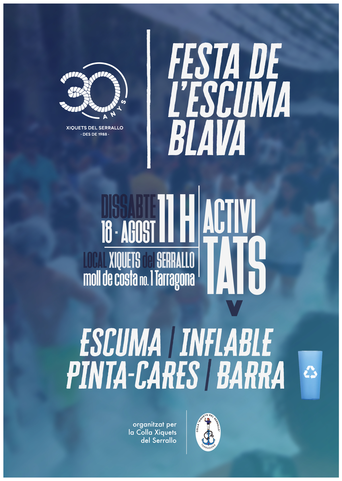 Arriba la Festa de l’escuma blava!