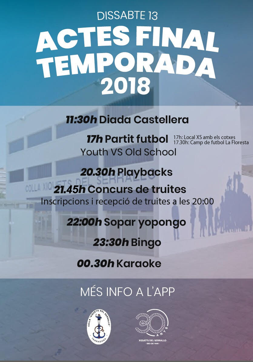 Actes de final de temporada!