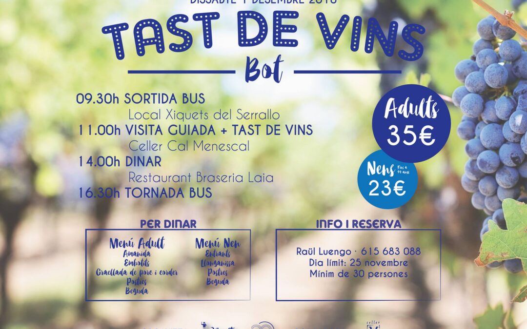 Tast de vins a Bot (Terra Alta)