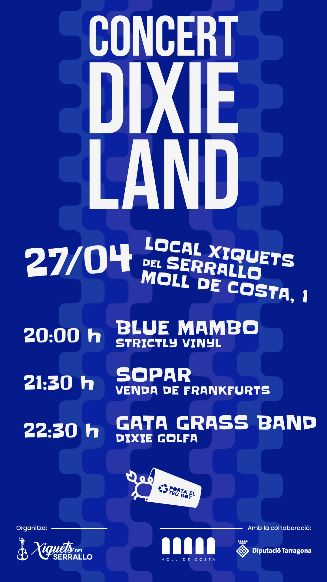 El local dels Xiquets del Serrallo serà l’escenari de dues actuacions del Festival de Dixieland de Tarragona